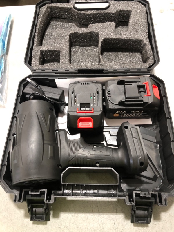 Photo 1 of Electric Cordless Leaf Blower, Handheld Leaf Blower, Turbo Jet Wind Lightweight Leaf Blowers for Patio Cleaning, Lawn Care, Car Dryer Blowing Leaves and Dust, Tool Case Included