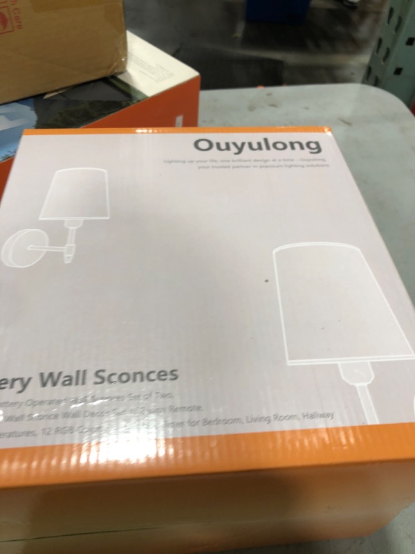 Photo 1 of Ouyulong Battery Operated Wall Sconces Set of 2, Wireless Rechargeable Dimmable Wall Light with 5600mAh RGB Bulb and Remote for Bedroom, Living Room, Hallway (Gold)