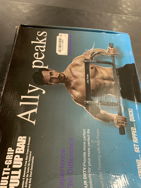 Photo 1 of ALLY PEAKS Pull Up Bar Thickened Steel Pipe Super Heavy Duty Steel Frame Upper Workout Bar| Multi-Grip Strength for Doorway | Indoor Chin-Up Bar Fitness Trainer for Home Gym Portable (silver2)