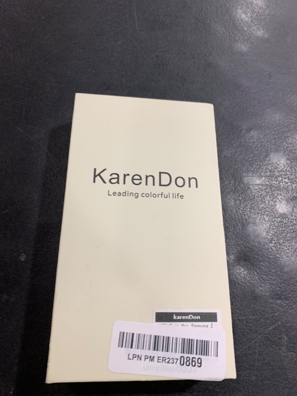 Photo 1 of karenDon for Samsung Galaxy Z Fold 3 Phone Case,Luxury Genuine Leather,Full Body Hinge Protection,Built-in Screen Protector,Kickstand Drop Proof Protective Cover for Galaxy Z Fold3 (Black)