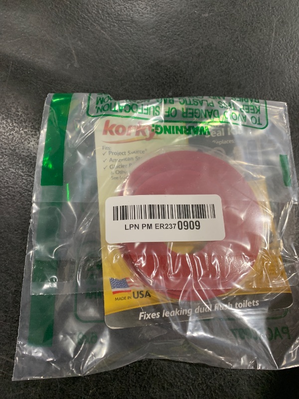 Photo 1 of Korky 440BP Dual Flush Seal Kit - Replaces AquaSource, American Standard, Glacier Bay and Mansfield Seals - Made in USA , Red , 3 In.
