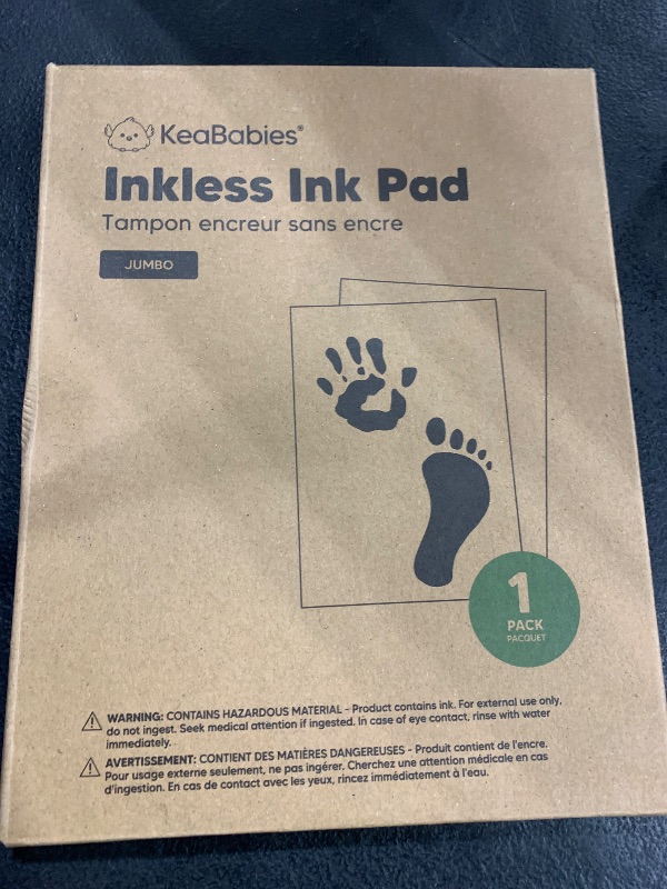 Photo 1 of 1-Pack Inkless Baby Hand and Footprint Kit - Mess Free Ink Pad for Newborn Keepsake, Dog Nose & Paw Print Kit, Clean Touch Ink Pad for Baby Hand & Footprints, Ideal New Mom Gifts (Jumbo)