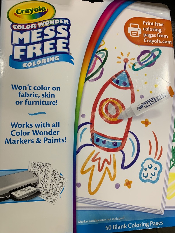 Photo 1 of Crayola Color Wonder Mess Free Coloring Pages (50ct), Create Your Own Coloring Pages, Blank Color Wonder Refill, Toddler Toys & Gifts