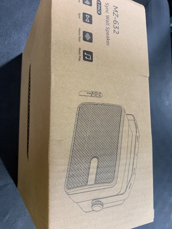 Photo 1 of Plyee Audio 250W Outdoor Bluetooth Speakers, Wireless Sync Between Speakers, IPX5 Waterproof, Powerful Bass, Wall Mount for Patio, Porch, Gazebo, Garage, 2-Pack, White(MZ-632)