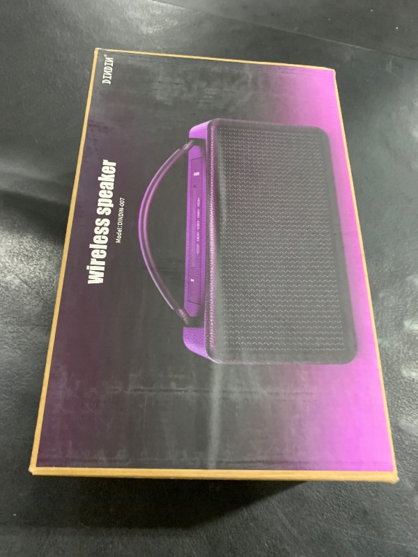 Photo 1 of DINDIN Portable Bluetooth Speaker: 80W (Peak), 20H Playtime, Loud Wireless Wood Speakers with Bass, AUX and USB Input, Subwoofer, TWS Pairing, Vintage Speaker for Outdoor, Home, Office (Black)