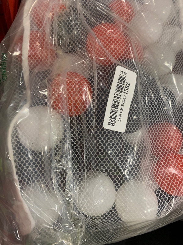 Photo 1 of GUESVOT Ball Pit Balls Plastic Ball for Ball Pit BPA Free Plastic Balls Crush and Smash Proof Balls 100pcs 2.2" Set for Toddlers for Play Tent Tunnel (Black+White+Red)