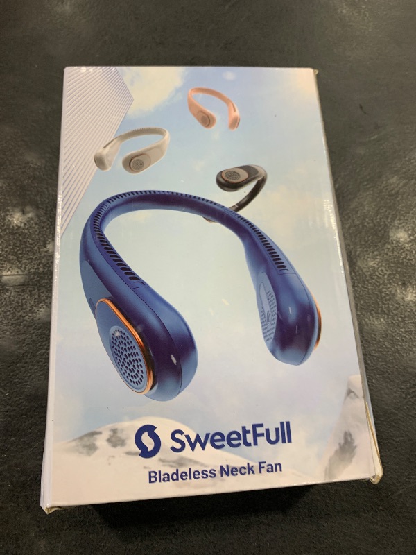 Photo 1 of SWEETFULL Portable Neck Fan 360° Cooling Bladeless Personal Fan | No Hair Twisting - 4000mAh USB Rechargeable Wearable Fan for Travel, Birthday Gifts for Men, Women, Mom, and Dad