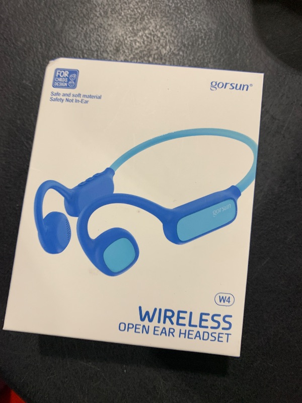 Photo 1 of Kids Bluetooth Headphones, 20 Hours Playtime, Bluetooth 5.3 Kids Headphones Wireless, 85dB Volume Limited, Air Conduction Open Ear Headphones with Mic for Toddler, for Boys Girls (Blue)