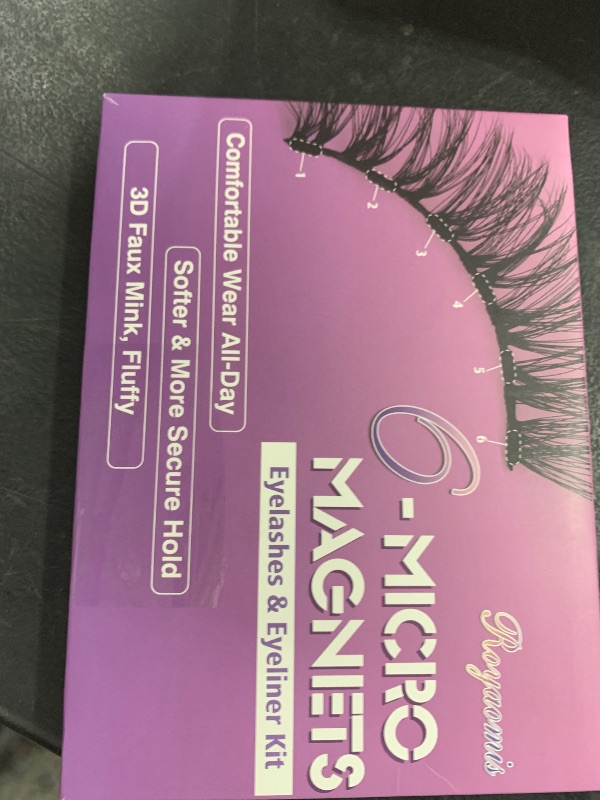Photo 1 of Royaomis 10 Pairs Magnetic Eyelashes with Eyeliner, Magnetic Lashes Natural Looking, Magnetic Eyelash Kit,Latest Six Magnets, With 3D 5D Reusable False Lashes, Easy to Wear, No Glue Needed