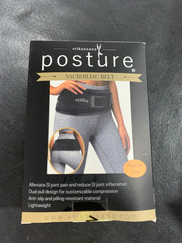 Photo 1 of Vriksasana Posture Sacroiliac Hip Belt for Women and Men That Alleviates Sciatic, Pelvic, Lower Back, Leg and Sacral Nerve Pain Caused by Si Joint Dysfunction| Trochanter Brace (Regular, Black)