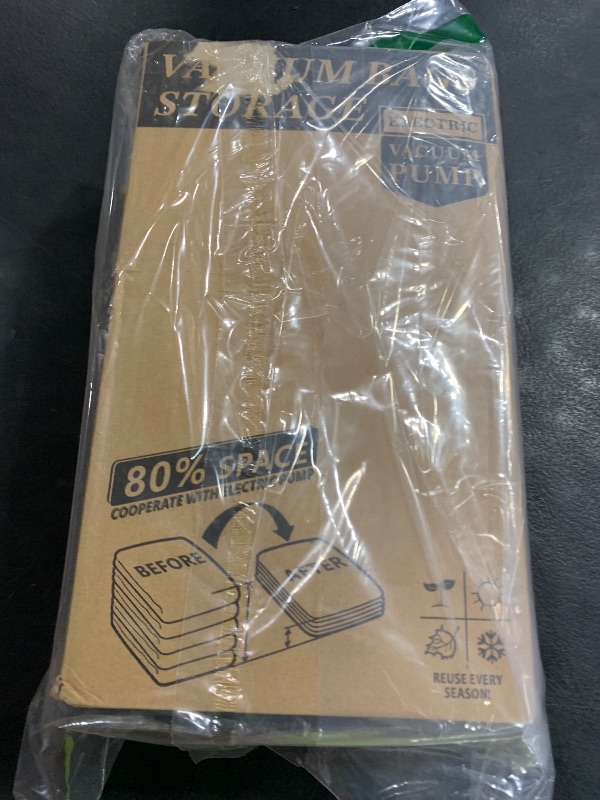 Photo 1 of VMstr Vacuum Storage Bags With Electric Pump (DC Powered), 15 Pack Travel Compression Sealing Bags for Clothes and Clothing Luggage Suitcase Packing, Carry-on Travel Size