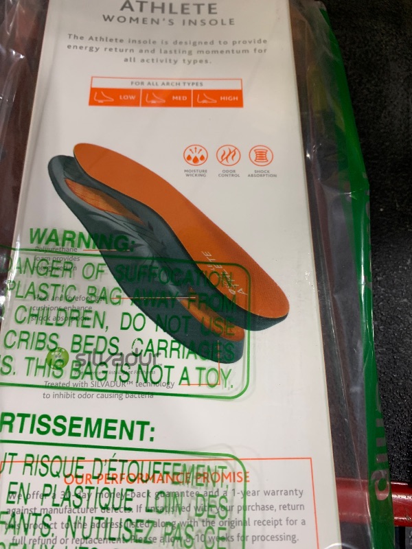 Photo 1 of Sof Sole womens Athlete Performance Full-length Insole, Orange, 5-7.5 US