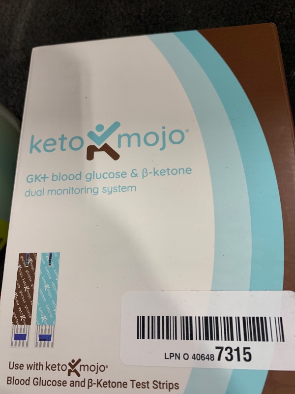 Photo 1 of KETO-MOJO GK+ Bluetooth Glucose & Ketone Testing Kit + Free APP for Ketosis & Diabetes Support. 20 Blood Test Strips (10 Each), Meter, 20 Lancets, Lancing Device, and Control Solutions