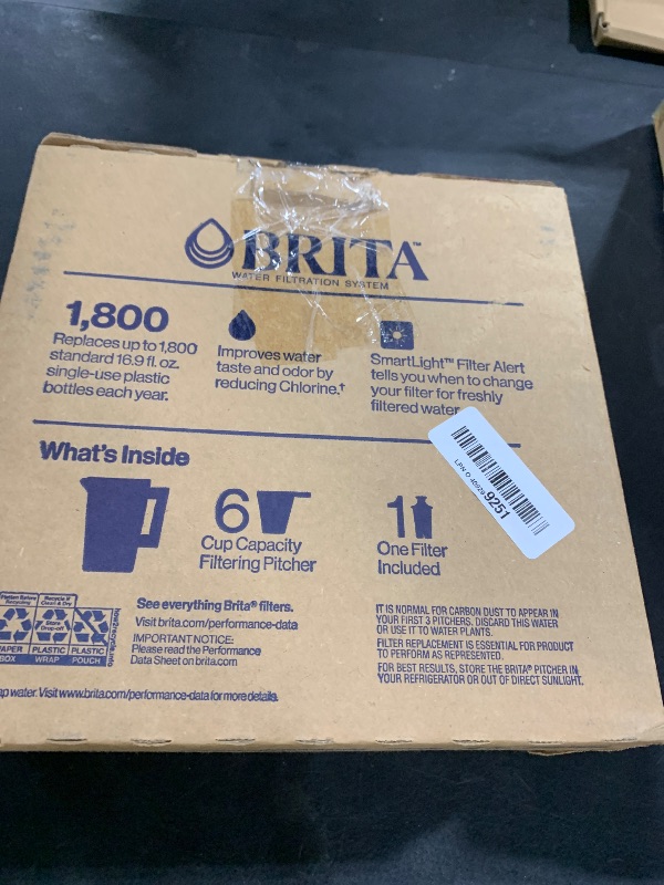 Photo 1 of Brita Water Pitcher, Metro Elite Filter, Removes 99% of Lead, Includes 1 Filter, 6-Cup Capacity, White