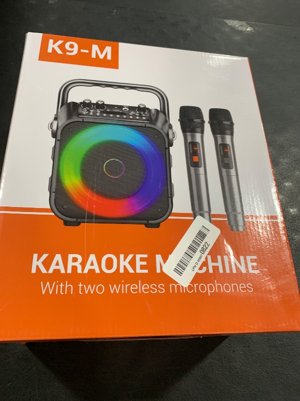 Photo 1 of Karaoke Machine, Portable Bluetooth Speaker with 2 Wireless Microphones for Adults & Kids with Lights, Karaoke Microphone with PA System Supports USB/TF/REC/FM/AUX for Home Party Home System Packages