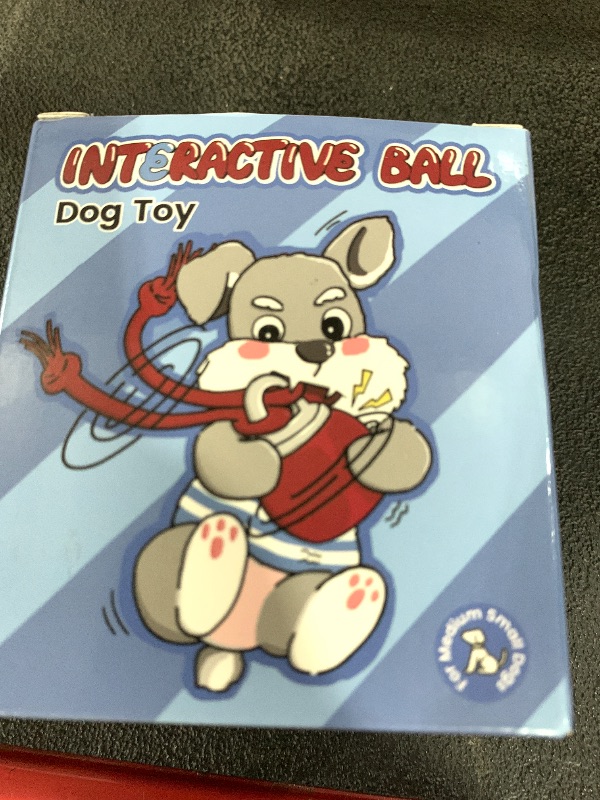 Photo 1 of Potaroma Interactive Dog Ball Toys Touch Activated, Rechargeable, Squeaky Dog Toy, Moving Wicked Ball for Pup with Rope for Medium Small Dogs Puppy Dark Red