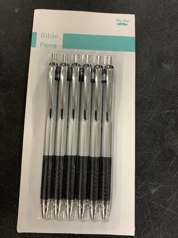 Photo 1 of Mr. Pen No Bleed Pens, Bible Pens, Fine Tip, Black, Pack of 6
