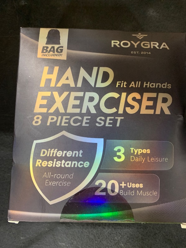 Photo 1 of roygra Grip Strength Trainer (8 Pack), Forearm Strengthener, Stress Balls for Adults, Hand Strengthening Devices, Wrist Finger Strengthener, Physical Therapy Exercise Equipment, Golf Baseball Climbing