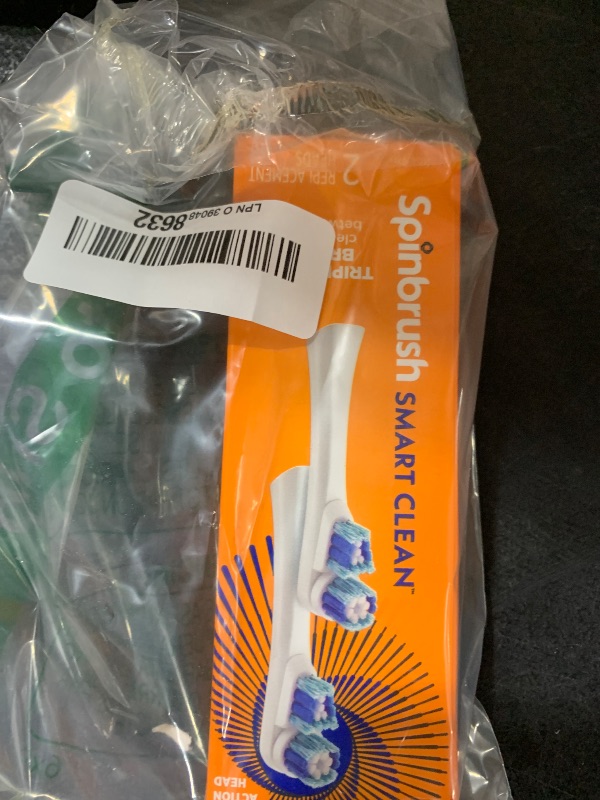 Photo 1 of Spinbrush Smart Clean Replacement Heads, Battery Powered Electric Toothbrush Refills for Adults, Soft Bristles, 2 Count