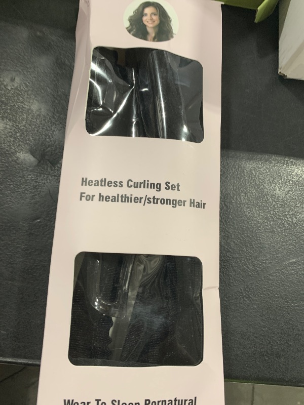 Photo 1 of Heatless Hair Curler,Heatless Curls with Gift Box,Velvet Hair Curlers to Sleep in,Heatless Curls Overnight,Overnight Curlers Upgraded Soft Rubber(Black)