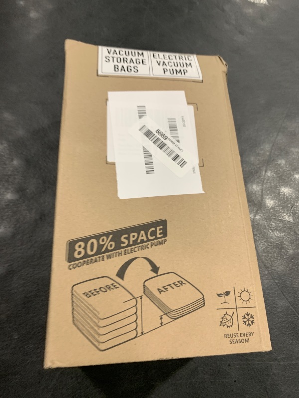 Photo 1 of VMstr 15 Pack Travel Vacuum Storage Bags With High Pressure Electric Pump(DC Power), Compression Sealing for Clothes and Clothing Luggage Suitcase Packing, Carry-on Travel Size