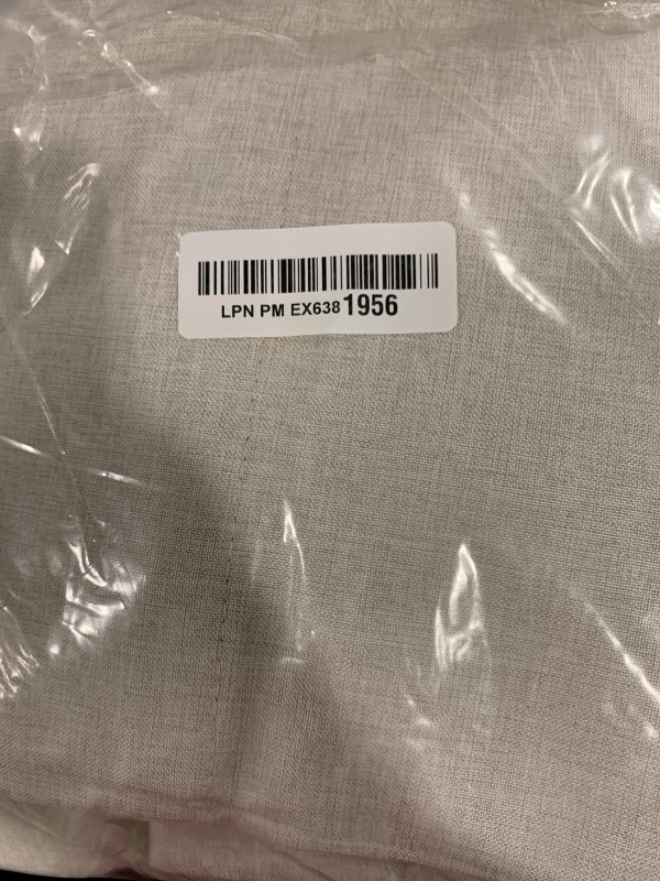 Photo 1 of LAMIT Ivory 100% Blackout Linen Curtains 54 Inches Long, Linen Textured Living Room Farmhouse Curtains Full Room Darkening Back Tab and Rod Pocket Panels with White Liner, 2 Panels, 38 x 54 Inch