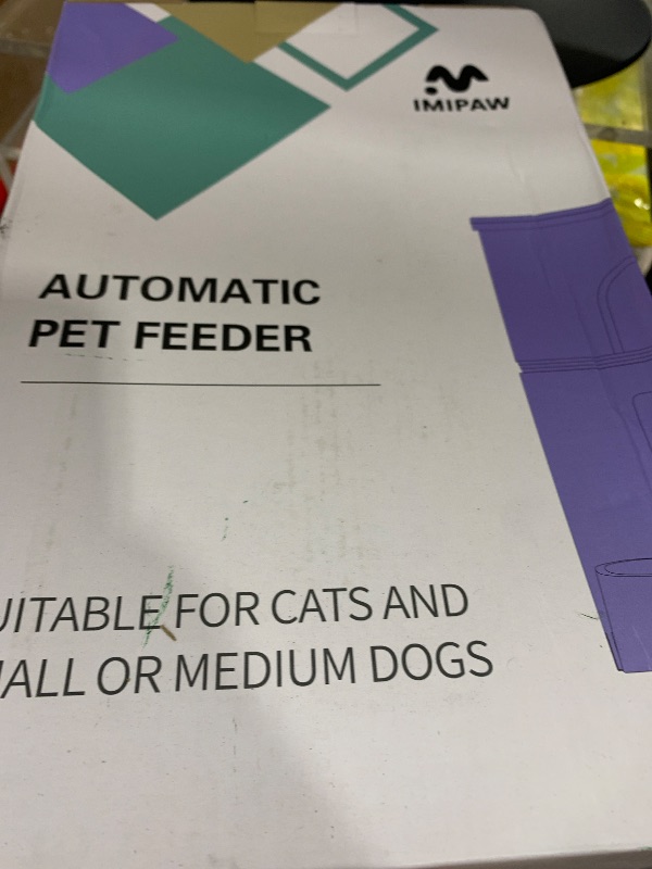 Photo 1 of IMIPAW Automatic Cat Feeders, 3L Timed Cat Dry Food Dispenser, Dual Power Supply, Programmable Portion Size, Auto Pet Feeder for Cats and Small Dogs