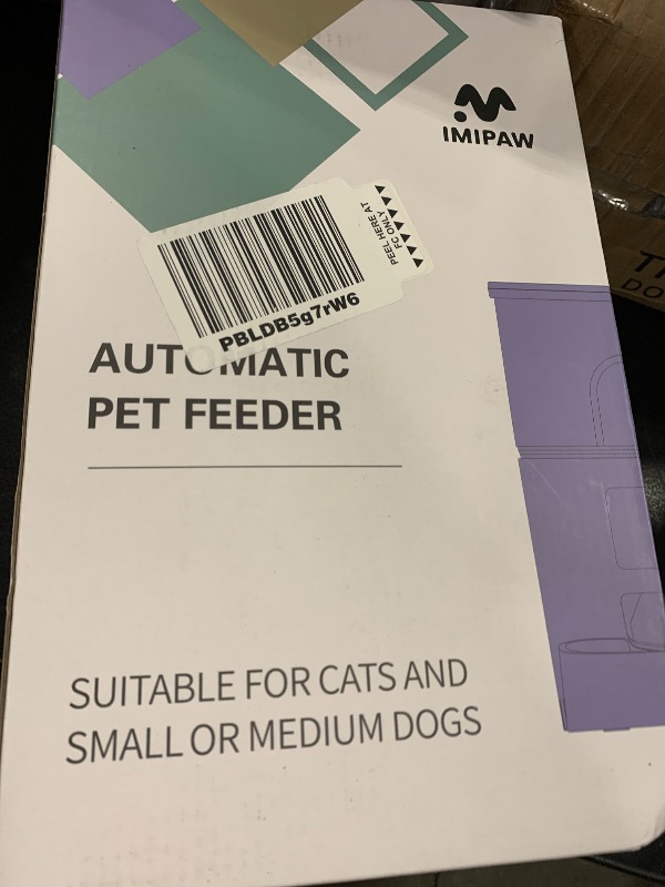 Photo 1 of IMIPAW Automatic Cat Feeders, 3L Timed Cat Dry Food Dispenser, Dual Power Supply, Programmable Portion Size, Auto Pet Feeder for Cats and Small Dogs
