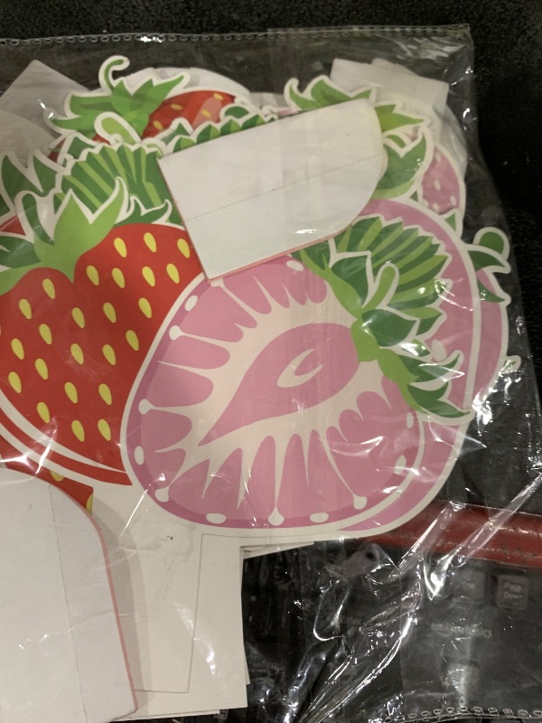 Photo 1 of 9 PCS Strawberry Centerpieces for Tables - Strawberry Table Decor Strawberry Party Decorations Strawberry Theme Birthday Decorations