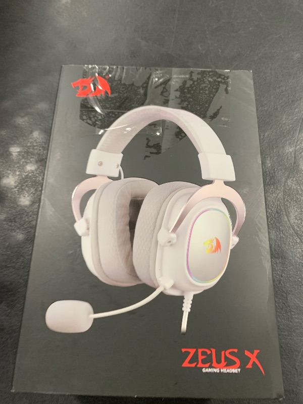Photo 1 of Redragon H510 Zeus-X RGB White Wired Gaming Headset - 7.1 Surround Sound - 53MM Audio Drivers in Memory Foam Ear Pads w/Reliable Fabric Cover- Multi Platforms Headphone - USB Powered for PC/PS4/NS