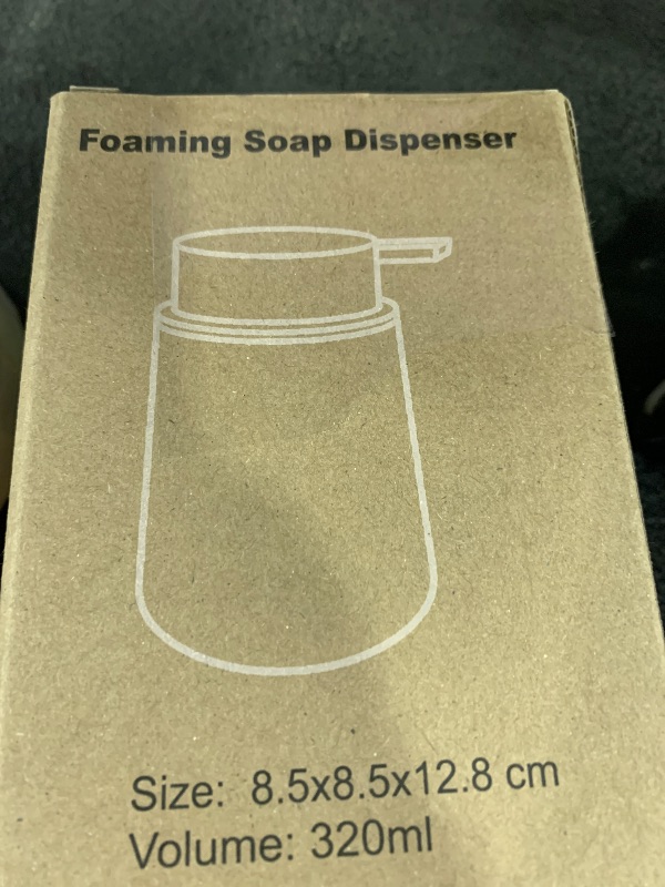 Photo 1 of YAUKPH Matte Beige Foaming Hand Soap Dispenser Plastic 11 oz - Modern Minimalist Style for Bathroom & Kitchen Countertop Refillable