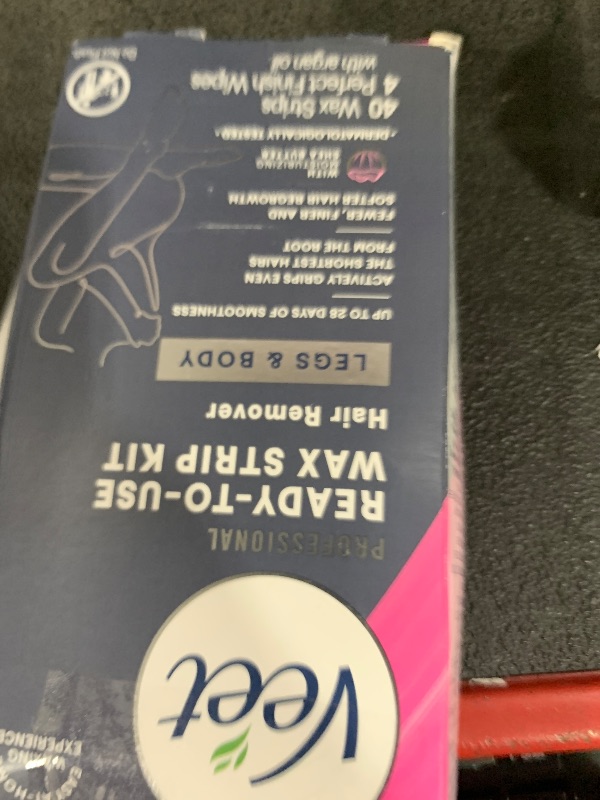 Photo 1 of VEET Sugar Wax Strips For Women's Body Hair Removal, Bikini Hair Removal Kit, Pubic, Dermatologically Tested For Body & Intimate Areas, 40ct Wax Strips with Shea Butter & 4ct Wipes