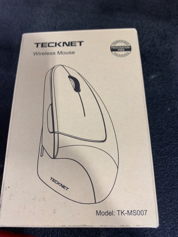 Photo 1 of TECKNET Ergonomic Mouse, Wireless Bluetooth Vertical Mouse, 4800 DPI Optical Tracking, 6 Adjustable DPI, Quiet Clicks, 2.4GHz with USB A Receiver, 12 Months Battery, 6 Buttons, Wide Compatibility