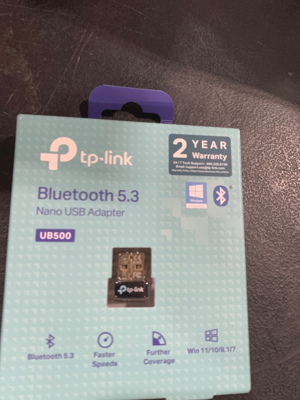 Photo 1 of TP-Link USB Bluetooth Adapter for PC - Bluetooth 5.3 Dongle Receiver, Plug and Play, Nano Design, EDR & BLE, Supports Windows 11/10/8.1/7 for Desktop, Laptop, PS5/PS4/Xbox Controller (UB500)