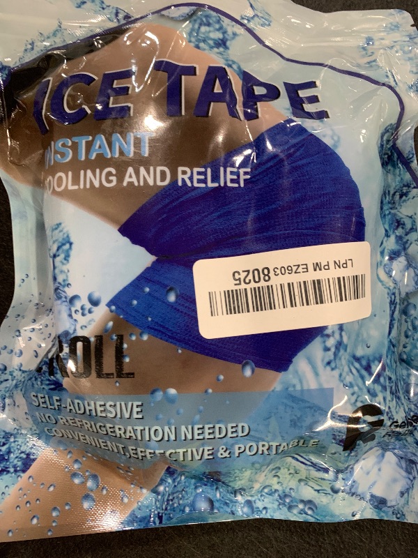 Photo 1 of Geiserailie 2 Pcs Instant Cooling Ice Tape Self Sticking Compression Wrap Reusable Sport Ice Tapes No Refrigeration Needed Athletic Muscle Bandage for Pain Relief and Swelling(Blue,4 Inches)
