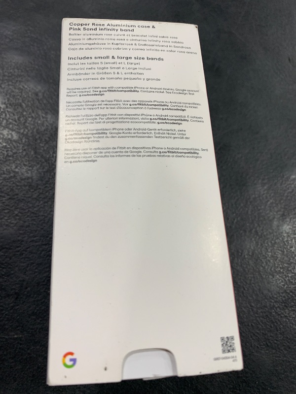 Photo 1 of Fitbit Versa 4 Fitness Smartwatch with Daily Readiness, GPS, 24/7 Heart Rate, 40+ Exercise Modes, Sleep Tracking and more, Pink Sand/Copper Rose, One Size (S & L Bands Included)
