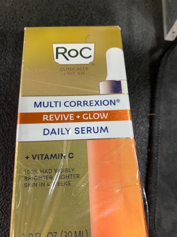 Photo 1 of RoC Multi Correxion Revive + Glow 10% Active Vitamin C Serum for Face, Daily Anti-Aging Wrinkle and Skin Tone Skin Care Treatment, Brightening Serum, 1 Fluid Ounce