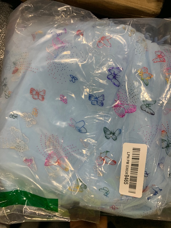 Photo 1 of OBEEII Pageant Dress for Toddler Girls Princess Birthday Party Dress 3D Butterfly Glitter Tulle Tutu Dress Flower Girl Wedding Guest Prom Ball Gown Photoshoot Christening Dress Blue-Shiny 3-4 T