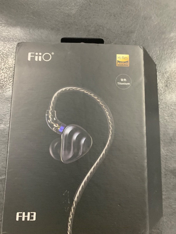 Photo 1 of FiiO FH3 HiFi Earphones 3 Drivers (1 Dynamic + 2 Knowles BA), in-Ear Earphones High Resolution, Bass Sound, High Fidelity for Smartphone/PC/Tablet (Titanium)