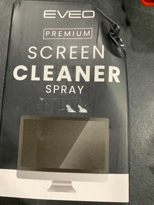 Photo 1 of EVEO® Screen Cleaner Spray Kit (Streak-Free) TV Screen Cleaner for Smart TV, LCD, LED, OLED | Computer Screen Cleaner Spray and Wipe Microfiber Cloth - TV, Monitor, Laptop, iPad, Car - 6.7oz 1 Pack