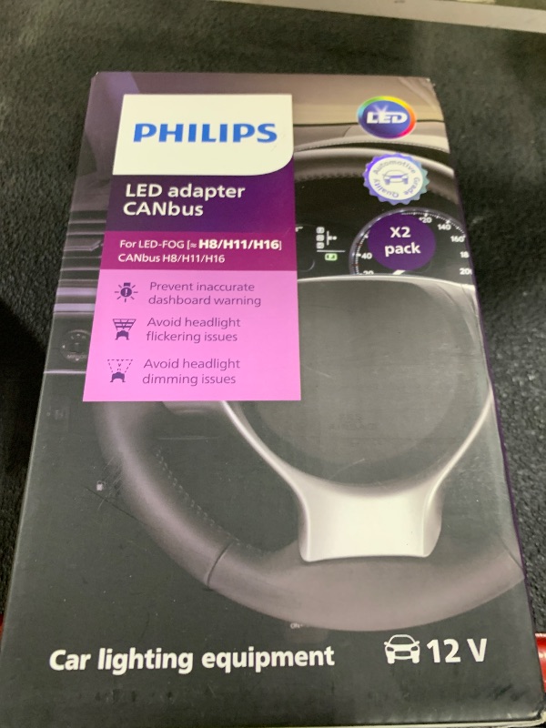 Photo 1 of Philips Automotive Lighting CANbus H8/H11/H16, 2 Pack, Black