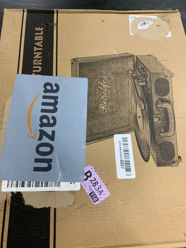 Photo 1 of Record Player with Speakers 3-Speed Bluetooth Suitcase Portable Vinyl Record Player Belt-Driven RCA Line Out AUX in Headphone Jack Vinyl Vintage Turntable Blue