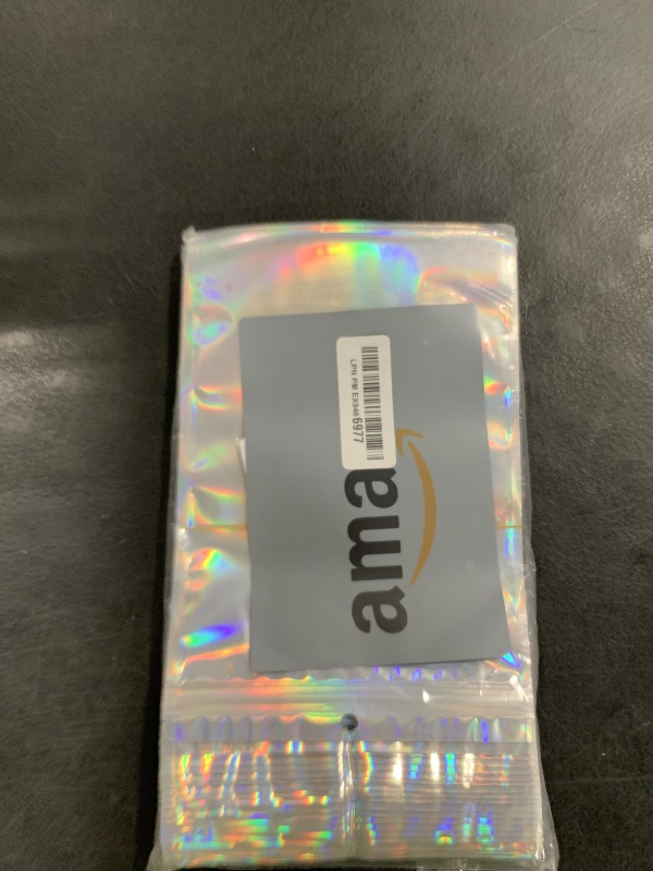 Photo 1 of Funfery 50 Pcs Smell Proof Holographic Resealable Bags,6.3x9.4in Clear Window,Mylar Foil Baggie with Zipper,Sealing Pouch Packaging Bag for Food Storage,Candy,Party Favor Sample Business Supplies