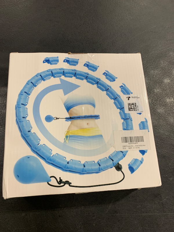 Photo 1 of JKSHMYT Weighted Hula Circle Hoops for Adults Weight Loss, Infinity Fitness Hoop Plus Size 47 Inch, 24 Detachable Links, Exercise Hoop Suitable for Women and Beginner