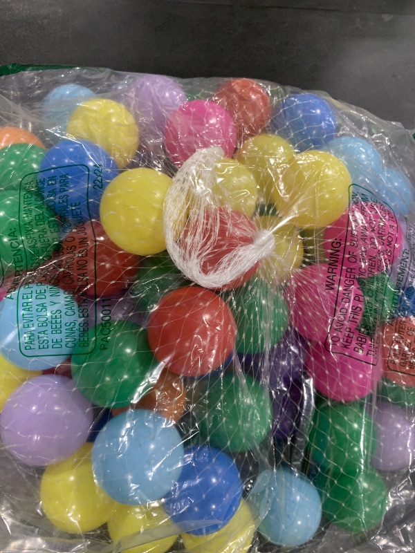 Photo 1 of Realhaha Ball Pit Balls 100 Play Balls Plastic Balls for Baby Girls Toddlers Kids Play Tent Pool Playhouse Playpen Party Decoration, Red Orange Purple Blue Green, 2.36inch
