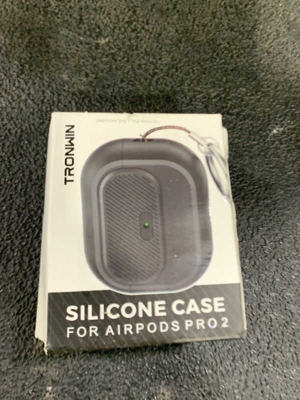 Photo 1 of TRONWIN AirPods Pro 2 Case - [with Lock] One Piece Design AirPods Pro Case (2nd/1st gen), Soft Silicone Full Protective Cover with Easy Open/Close Lock for Women/Men (Black)