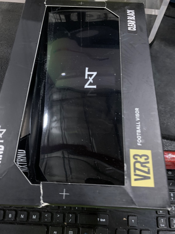 Photo 1 of Nxtrnd VZR3 Football Visor, Curved Lens Technology, Fits Adult & Youth Football Helmets (Clear Black)
