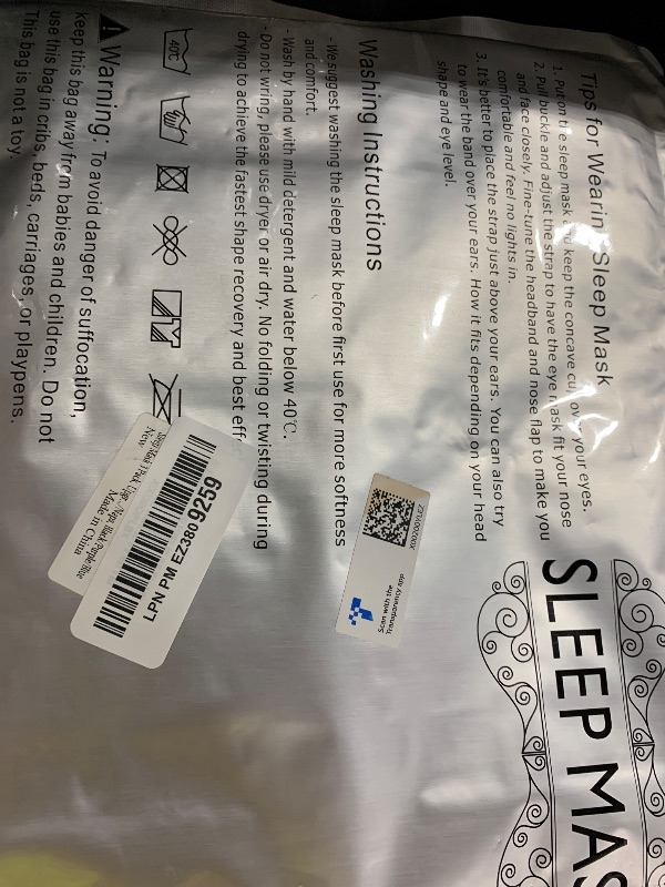 Photo 1 of LKY DIGITAL Sleep Mask for Side Sleeper 3 Pack, Blackout 3D Eye Mask for Sleeping, Night Blindfold for Men Women