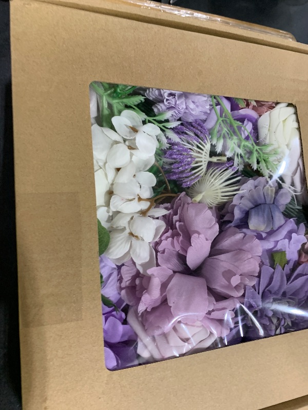 Photo 1 of BSMYBO Artificial Purple Flowers Combo Bouquets Mix Silk Flowers Dahlia Roses for DIY Bridal Wedding Bouquets, Baby Shower Decorations Fake Floral Arrangements Table Centerpieces Home Decor
