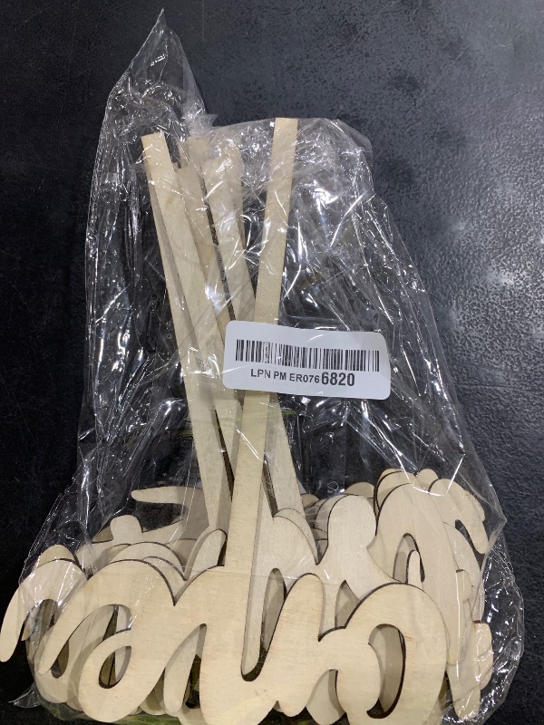 Photo 1 of Tinksky 12pcs One-Twelve Wooden Table Numbers on Sticks for Wedding Party Decoration